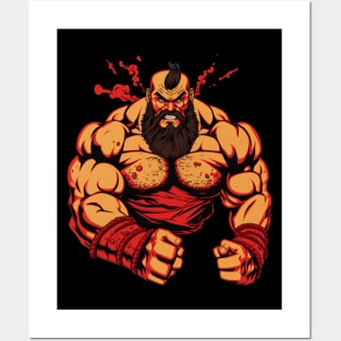 Zangief Street Fighter Design - Original Artwork Posters and Art